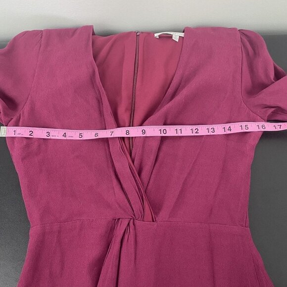 Revolve Lovers + Friends Women's Mini Dress Size S Raspberry Long Sleeve Twist - Picture 8 of 10